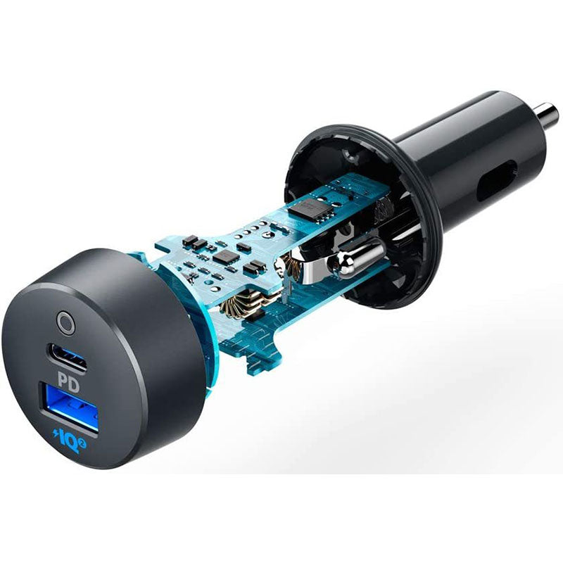 Anker PowerDrive PD+ 2 35W Car Charger– Black/Gray Anker PowerDrive PD+ 2 35W Car Charger– Black/Gray